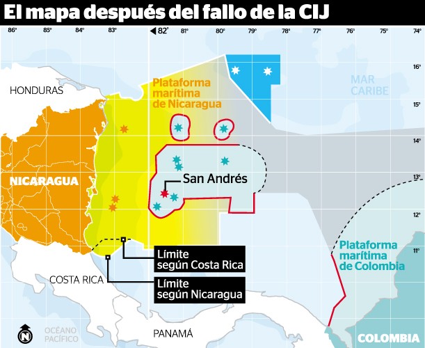 Estos son los conflictos limítrofes de Nicaragua que se dirimieron en